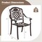 Costway 2/4 PCS Patio Cast Aluminum Chairs Outdoor Metal Armchairs with Ergonomic Curved Seat Red Copper